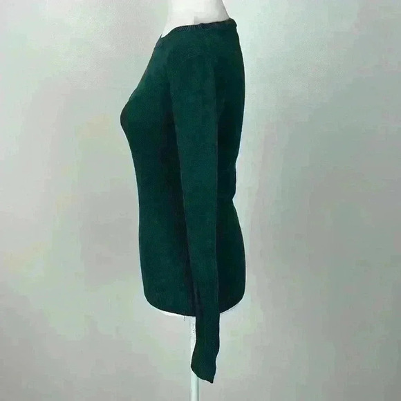 Express Green Ribbed Scoop Neck Sweater Size XS - Picture 3 of 9